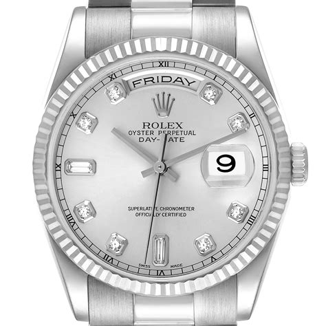 rolex men's white gold watches|rolex day date gold 40mm.